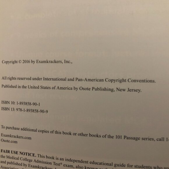 Examkrackers MCAT 101 Critical Analysis & Reasoning Skills (EK CARS) New Edition - Picture 3 of 6